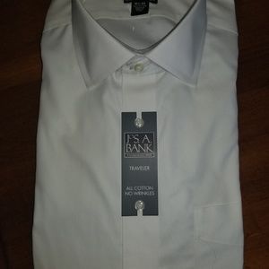 JoS A Bank dress shirt - long sleeve - white